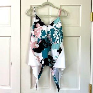 Patterned silk camisole